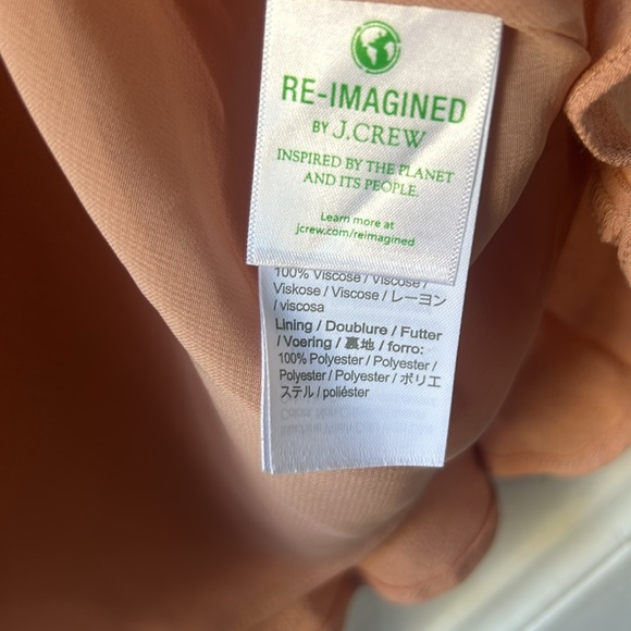 J.Crew Reimagined Dress, Button Dress, Women’s Size 4 Dress, Pink Peach J.Crew - Picture 10 of 12